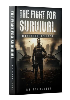 Book cover of The Fight for Survival by BJ Spaulding sci-fi war survival novel